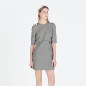 ZARA Black/White Houndstooth A-line dress ✨